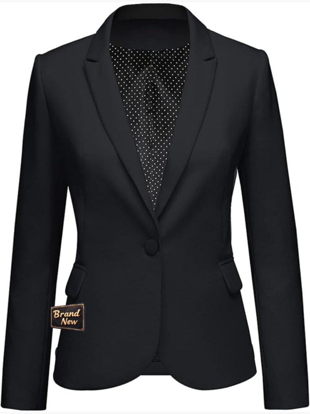 Notched Lapel Button Work Blazer Suit Jacket Office Professional